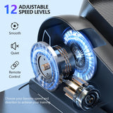 Under Desk Elliptical Machine for Senior Mini Elliptical Leg Exerciser with Remote Control Portable Electric Seated Foot Pedal Exerciser for Home Office