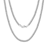 Porment Cuban Chain for Men & Women Stainless Steel Fashion Hypoallergenic Hip Hop Necklace 16 18 20 22 24 Inch Dainty Diamond Cut Mens Chain Durable Waterproof Smooth Gift Unisex Jewelry