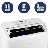 Westinghouse 12,000 BTU Air Conditioner Portable For Rooms Up To 550 Square Feet, Portable AC with Home Dehumidifier, Smart App, 3-Speed Fan, Programmable Timer, Remote Control, Window Kit,White