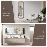 WallBeyond Full Length Mirror Wall Mounted 71"x24", Rustic Wooden Frame Floor Mirror, Large Full Body Mirror for Bedroom, Leaning or Hanging Against Wall (Walnut Solid Wood)