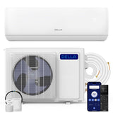 DELLA Motto Series 9100 BTU 20.5 SEER2 115V Mini Split AC, Cools Up to 400 Sq.Ft, Works with Alexa and Wifi, Ductless Inverter System Air Conditioner, Pre-Charged Heat Pump and 16ft Kits