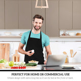 GREEN LIFESTYLE 12 Pack Professional Chef Apron – Grilling Aprons for Men, Waterproof Cooking Aprons for BBQ, Work or Restaurant Use, Kitchen Aprons for Women – Black, No Pockets