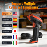 Tera Barcode Scanner Wireless with Cradle: 1D 2D QR Counting Screen, HW0008