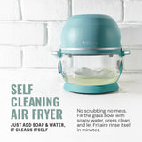 Non Toxic Air Fryer™ - Glass AirFryer 5 Quart w/ 360 Visibility, Self-Cleaning, 400F Vortex Air Fryer for Even Cooking, BPA-Free Teflon Free, 9-in-1 Functions, Rotisserie, Roast, Bake, White