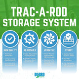 DU-BRO Fishing 1080 Trac-A-Rod Storage System, 2-Feet, Silver/White