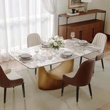 POVISON Hobart 63" Dining Table for 4, Glossy Pandora Sintered Stone Top