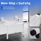 NEWTRY 21” Folding Shower Seat Wall Mounted(Fixed Height), 660lb Fold Down Shower Seat (Requires Drilling), Foldable Shower Chair for Home Care, for Bathroom Inside Shower