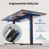 Agilestic Electric Standing Desk, 55 x 28 Inches Height Adjustable Desk, Sit Stand up for Work Office Home