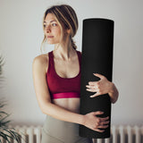 generic Pink Yoga Mat 5mm Thick Anti-Tear High Density Non Slip Exercise Mat with Carrying Strap Hot Yoga Mat for Fitness, Pilates, Stretching, Home Yoga, Gym, Floor, Workouts, 68 X 23 Inch, Black generic