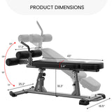 Finer Form Semi-Commercial Decline Sit Up and Flat Weight Bench. Adjustable Fitness Equipment and Exercise Bench for Abs, Crunches, and Strength Training