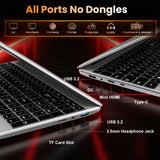 drkako 15.6" FHD IPS Student Laptop, AI Assistant Included, Office 365