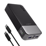 JUOVI J2621 Power Bank Portable Charger 20000mAh 45W, PD3.0 QC 4.0 Fast Charging Battery Pack with LED Display,2 USB-C,2 USB-A for iPhone 15 16, MacBook