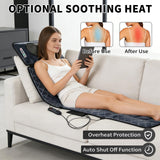 Kainsati Full Body Massage Mat with Heat & Detachable Neck Pillow - 10 Motors, 9 Speeds, 9 Modes for Neck & Back Pain Relief, Ideal Home Office Massage Pad, Gift for Men, Women