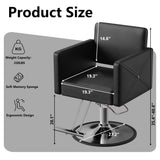 LOUVIXA Barber Chair for Hair Stylist, Height Adjustable Hydraulic Hair Salon Chair, 360 Degrees Rotation, Multi-Function Shampoo Chair for Salon Home Barbershop, Black