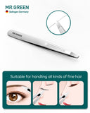 MR.GREEN 4Pcs Nail Clipper Set, Upgraded Anti-Splash Nail Clippers with Nail File and Tweezers, German Stainless Steel Professional Nail Cutter Portable Nail Care Kit with Leather Case for Men & Women