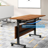 6 Pack Conference Room Table,Mobile Conference Table on Wheels