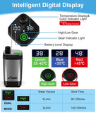 WADEO Portable Shower for Camping, 6000mAh Outdoor Electric Shower Rechargeable Pump with Intelligent Digital Display, Camping Shower Head Nozzle for Camping, Hiking, Traveling, Washing