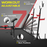 OPPSDECOR ASTM-Certified 900LBS Weight Bench Set with Squat Rack & Leg Extension, Preacher Curl Workout Bench & Bench Press Set for Home Gym Full Body Training