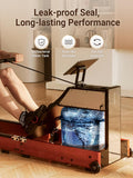KINGSMITH Magnetic/Water Row Machine 331LB Weight Capacity, Foldable Rowing Machine for Home with LED Monitor, App Supported, Tablet Holder and Comfortable Seat, Water Rower for Home Exercise Red Oak