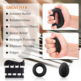 Grip Trainers, Including Forearm Strengtheners, Finger Trainers, Mechanical Counting Grips, Grip Balls, Hand Grippers, Strengthening Devices for Strength Training, Grip Improvement and Hand Exercises (5-Pack) ZKFKJXOXO