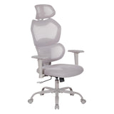 Office Star Products Ventilated Seating, Mesh Back Manager's Office Chair, Height-Adjustable Arms, Professional Office Seating, Lumbar Support, Adjustable Headrest, Grey
