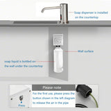 Automatic Soap Dispenser Touchless for Kitchen and Bathroom, Sink Built in Commercial Electric Soap Dispenser,Upgraded Infrared Sensors Brass Material, with Bottle and Pump 33.81oz/1000ml