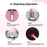 ROVSUN 15 Inch Cotton Candy Machine, Candy Floss Maker Electric Cotton Candy Maker w/Cover Stainless Steel Bowl & Sugar Scoop for Home Commercial Party Carnival Birthday