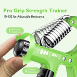 FitBeast Grip Strengthener Forearm Strengthener, Adjustable Hand Grip for Strength Training & Rehabilitation, 10-132 lbs Resistance, Ideal for Athletes and Physical Therapy (1 Piece Light Green)