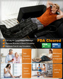 FSA-HSA Eligible Massager - Leg Massager for Circulation and Pain Relief FSA, Foot Massager with 6 Modes 8 Intensities 3 Timers, Leg Relaxation Pressure for Muscle, Gift for him her (Black,Medium)