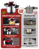 3-In-1 Stainless Steel Pressure Cooker 32 QT: [Save 70% Time] [3 PSI Settings], One-Hand Locking Pressure Canner, Induction Compatible, Steamer Rack Included