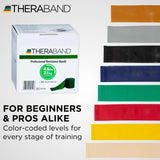 THERABAND Resistance Band, Green, Heavy, 50-Yard Roll, Latex, Elastic Band for Exercise, Physical Therapy, Yoga, Pilates, Stretching, Home Workouts, Cut-to-Length, Color-Coded Levels