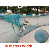 Width 10m Big Size Fishing Net Trap Iron Chain Sinker Deep Water Portable Fish Crab Crayfish Catcher Trap Fish Network(10m x 2m)