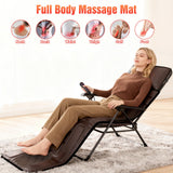 Full Body Massage Mat with Heat, 12 Vibration Nodes Massage Chair Pad with 3 Heating Levels, Multifunctional Full Body PU Relaxation Seat Back Massager with Head Neck Pillow for Home Office