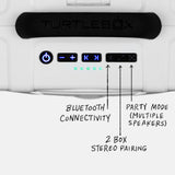 Turtlebox Grande: Loud! Outdoor Portable Bluetooth 5.4 Speaker | Rugged, Waterproof, Ultra-Portable | Plays to 126db, Deep Bass, Shockproof, Unlimited Pairing for Full Stereo Experience, White