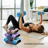 JOSMIMIC Coral-Inspired Dumbbell Rack Stand, 3 Tier A-Frame Design Weight Rack with Handle for Lighter Dumbbells Under 12 Lbs, Compact & Space-Saving Dumbbell Holder for Home Gym (Dumbbells Not Included) Josmimic