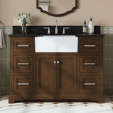DELUXE LIVING 48 Inch Bathroom Vanity with Sink, Dark Brown
