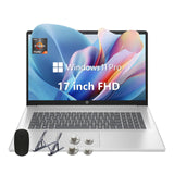 HP 17 Laptop, 17.3" FHD Display, 16GB DDR4 RAM, 1TB SSD, AMD Ryzen 5 Processor(Beats i7-1165G7, Up to 4.3GHz), Windows 11 Pro, Alpacatec Accessories, Silver, Video Editing Laptop