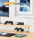 VILONG Dual Layer Desk Clamp Power Strip, 13 Outlets, 20W USB-C, 5FT Cord