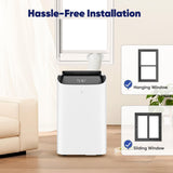 14000 BTU Portable Air Conditioners, Cools Up to 700 Sq.Ft, Free standing AC Unit, Cooling, Dehumidifier, Fan, Sleep Mode, Remote Control & Installation Kit, White