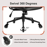 Home Office Desk Chair, Adjustable Comfy Office Chair with Wheels