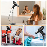 Erytlly Hair Dryer Stand Hands-Free Adjustable 360-Degree Rotating Blow Dryer Stand Hands can Hold 0.5kg Hair Dryer for Bathroom, Vanity, Makeup Room New Model Equipped with Two Collets