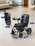 Aotedor Electric Wheelchair for Adults, 35 Miles Dual Battery, Foldable Power Wheelchair with Dual Brushless Motors, 330 lbs Capacity, Airline Approved, Stable & Reliable Performance