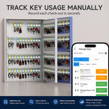 WeHere 192-Key Key Lock Box Wall Mount – Commercial Smart Key Cabinet Organizer with App, One-Time Code, Bluetooth & WiFi Unlock (Sold Separately), Key Management System for School, Rental, Office