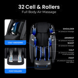 Osaki Vibe 4D l 4D Massage Mechanism l Automatic Body Scan l Deep Calf-Kneading l Space-Saving Technology l 3-Stage Zero Gravity l 32-Cell Full Body Air Massage (Brown)