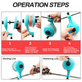 FAISOX Fishing Line Spooler for Spinning Cast Reels Spooling Station Spools Holder Winder Machine Accessories (Line Spooler & Scissor - Blue)