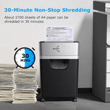 16-Sheet Cross Cut Paper Shredder and 50 Pack Lubricant Sheets BONSEN