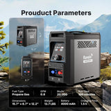 Ranein Portable Propane Water Heater with User-Friendly Control Knob Design, Built-in 4000mAh Rechargeable Battery, Instant Hot Water Pump & Showerhead for Camping, Hiking, RV, Outdoor & Travel