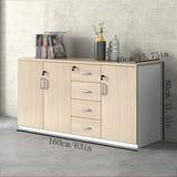b89PvQuQt Office Cabinet Filing Cabinet Wooden Storage Three Doors with Four Cabinets Data 1.6 Meter Office Lockable