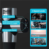 TECJHJZ Massage Gun, Deep Tissue Massage Gun Muscle Stimulator Body Massager Fascial Low Noise for Fintness Shaping