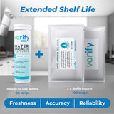 Varify Water Hardness Test Kit - Water Testing Kit for Home, Drinking, Well, Spa, Swimming Pool, Softener, Dishwasher & More - Hard Water Test Strips for Calcium, Magnesium etc (0-425 pmm, 150 Strips)